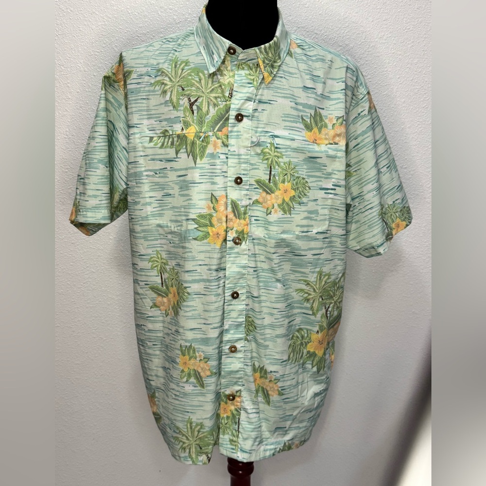 World Wide‎ Sportsman Hawaiian Tropical Print Short Sleeve Shirt 616WWS21-9056W